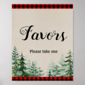 Lumberjack Waterverf voor voordeur Poster (Voorkant)