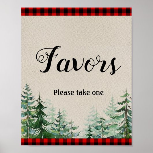 Lumberjack Waterverf voor voordeur Poster (Voorkant)