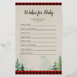 Lumberjack Waterverf wenst Baby