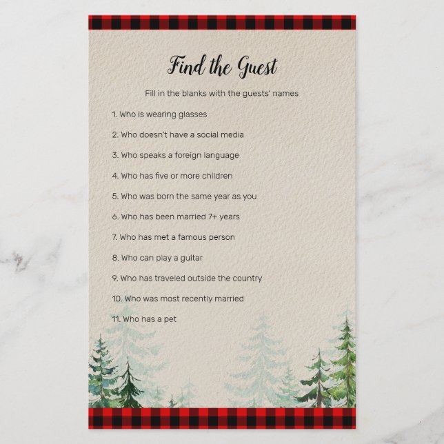 Lumberjack Waterverf Zoek het gastspel (Voorkant)