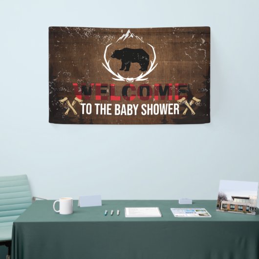 Lumberjack Welkom Baby shower Wood Plaid Spandoek (Beurs)