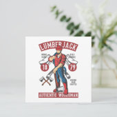 Lumberjack Wenskaart Kaart (Staand voorkant)