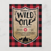Lumberjack Wild One Boys 1e verjaardag Briefkaart (Voorkant)