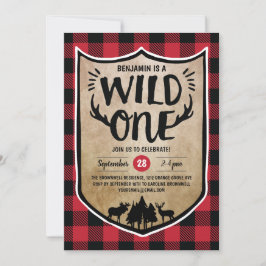 Lumberjack Wild One Boys 1e verjaardag Kaart