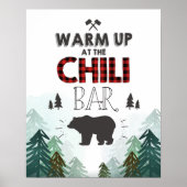 Lumberjack Wild One Forest Trees Chili Bar Sign Poster (Voorkant)