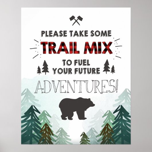 Lumberjack Wild One Forest Treil Mix Sign Poster (Voorkant)