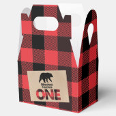 Lumberjack Wilderness Boys Eerste Verjaardag Bedankdoosjes (Geopend)