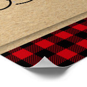 Lumberjack Woodland Adventure Baby shower Sign Poster (Hoek)