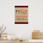 Lumberjack Woodland Adventure Baby shower Sign Poster (Keuken)