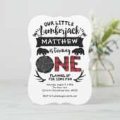 Lumberjack, Woodland, Avonturen, 1e verjaardag Kaart (Staand voorkant)