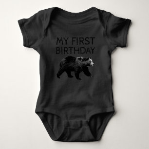 Lumberjack Woodland Beer First Birthday Shirten Romper