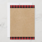 Lumberjack Woodland Boy First Birthday uitnodiging (Achterkant)