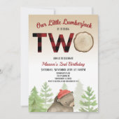 Lumberjack Woodland Forest Beer 2e verjaardag Kaart (Voorkant)