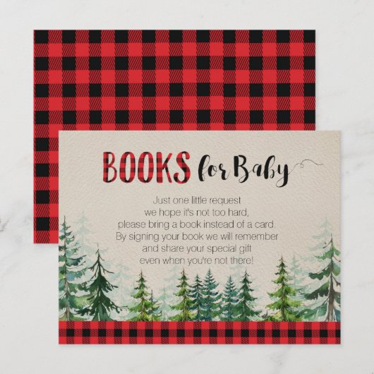 Lumberjack Woodland Forest Books for Baby Briefkaart (Voorkant / Achterkant)