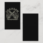 Lumberjack Woodper Chainzaag Whisperer Visitekaartje (Voorkant / Achterkant)