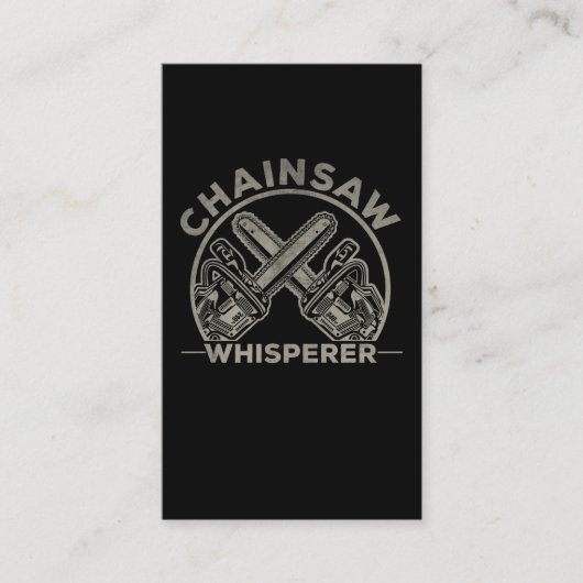 Lumberjack Woodper Chainzaag Whisperer Visitekaartje (Voorkant)