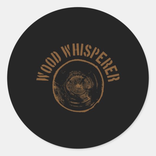 Lumberjack Woodworker Ronde Sticker (Voorkant)