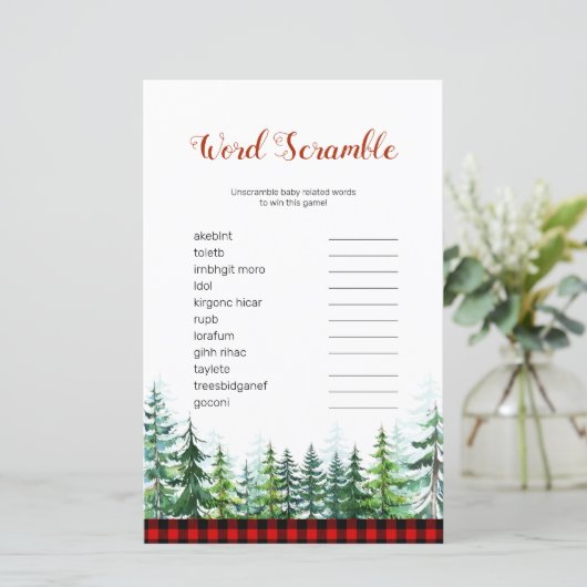 Lumberjack Word Scramble Game (Staand voorkant)