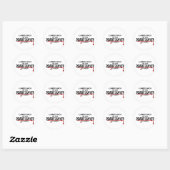 Lumberjack Zombie Hunter Ronde Sticker (Vel)