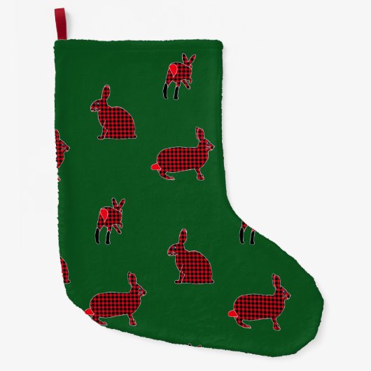 Lumberjackkonijnen Grote Kerstsok (Voorkant)