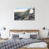 Lumberjacks die Logboeken over Golf bevatten met k Canvas Afdruk (Insitu (Slaapkamer))