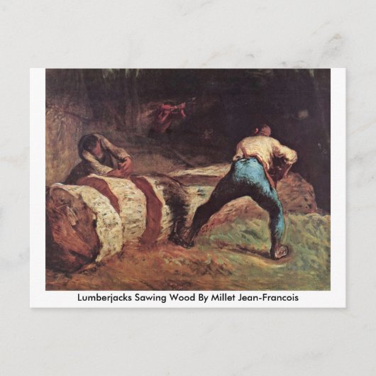 Lumberjacks met hout van Millet Jean-Francois Briefkaart (Voorkant)