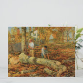 Lumberjacks snijhout (van Childe Hassam) (Staand voorkant)