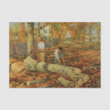 Lumberjacks snijhout (van Childe Hassam)