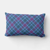 Lumberkussen - Tartan Blue Pink Paars Kussen (Achterkant)