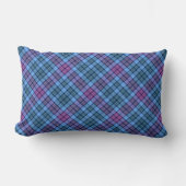 Lumberkussen - Tartan Blue Pink Paars Kussen (Voorkant)