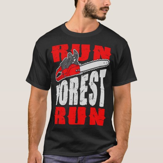 Lumberman Lumberjack Logger Arbor runnen T-shirt (Voorkant)