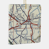 Lumberton NC  Map Keramisch Ornament (Rechts)