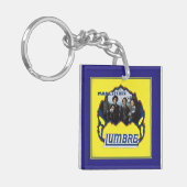 Lumbre Heart (dubbelzijdig) vierkant, acryl Sleutelhanger (Voorkant Links)