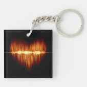 Lumbre Heart (dubbelzijdig) vierkant, acryl Sleutelhanger (Achterkant)