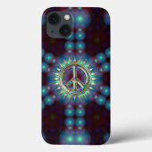 LumiBlue Groovy Peace Sign Case-Mate iPhone Case (Achterkant)