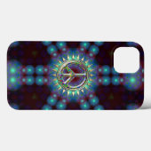 LumiBlue Groovy Peace Sign Case-Mate iPhone Case (Achterkant (horizontaal))
