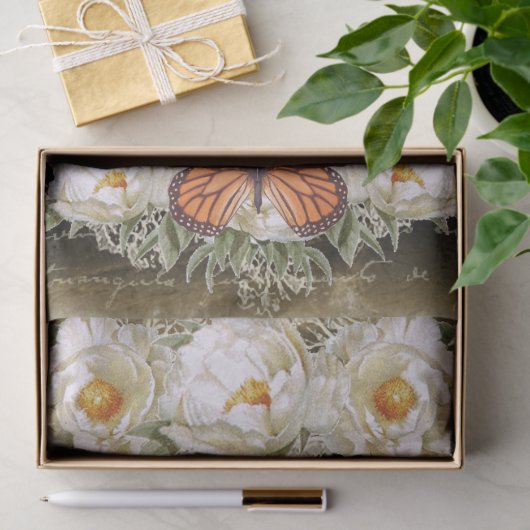 Lumière et piriines Chandelier & Peonies Decoupage Tissuepapier (Geschenk)