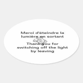 lumière ovale sticker