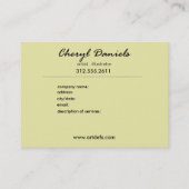 Lumiére Professional Custom Baroque Visitekaartje (Achterkant)