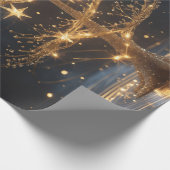 Lumina Arbor – Golden Tree Gift Wrap Cadeaupapier (Hoek)