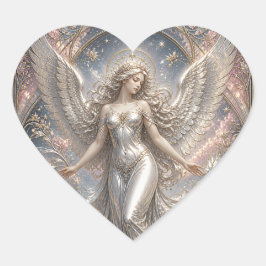 Lumina Ascendant – Hemels Engel Portret Hart Sticker