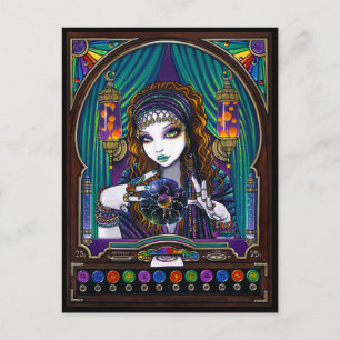 Lumina Bohemian Gypsy Fortune Teller Machine Briefkaart