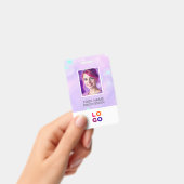Lumina Opal Zakelijk Logo, Foto, Qr Code, Naam ID Badge (Handheld)