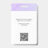 Lumina Opal Zakelijk Logo, Foto, Qr Code, Naam ID Badge (Achterkant)