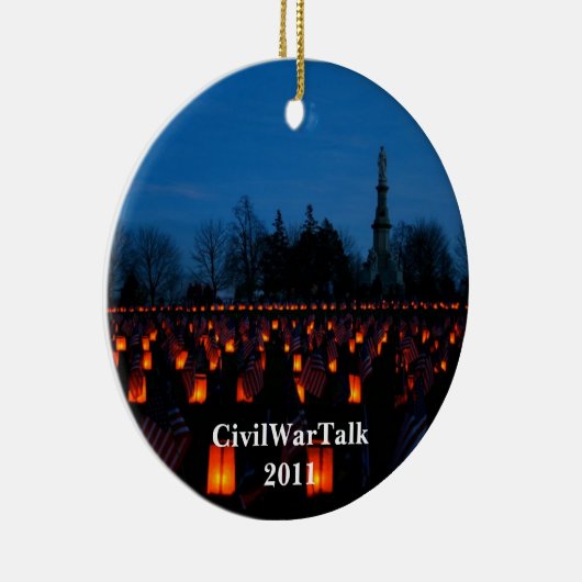 Luminair bij het begraafplaats van Gettysburg Keramisch Ornament (Rechts)