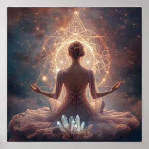 Luminair Kristal Meditatie Poster