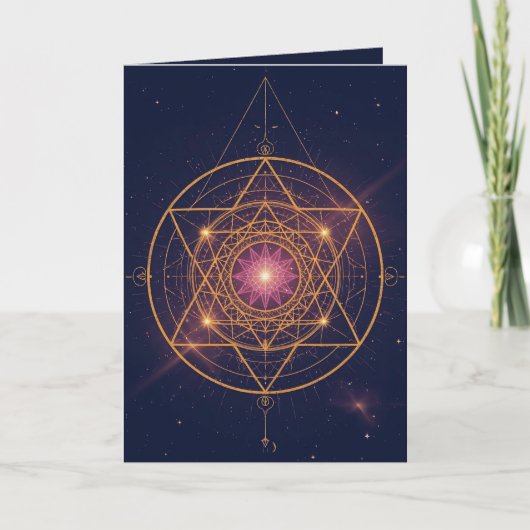 Luminair Mandala van Gouden Harmonie Kaart (Voorkant)