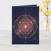 Luminair Mandala van Gouden Harmonie Kaart (Gele Bloem)