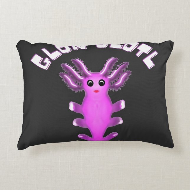 Luminair Sterrenstelsel Axolotl Digitale Kunst Accent Kussen (Voorkant)