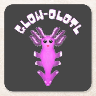 Luminair Sterrenstelsel Axolotl Digitale Kunst Kartonnen Onderzetters